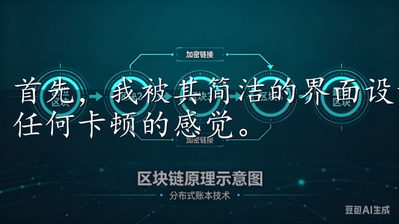 首先，我被其简洁的界面设计所吸引，操作起来非常流畅，没有任何卡顿的感觉。
