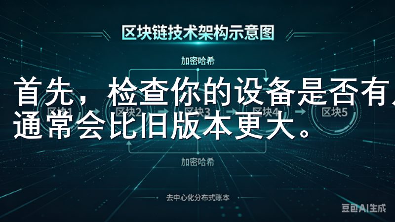 首先，检查你的设备是否有足够的存储空间，因为新版本的软件通常会比旧版本更大。