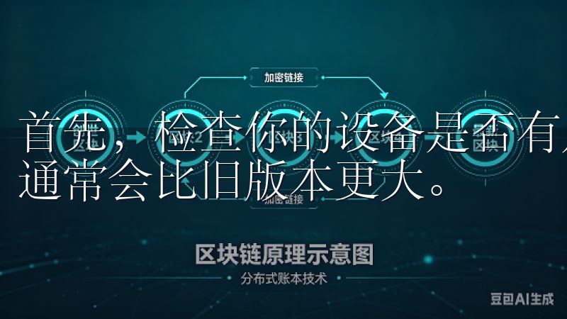 首先，检查你的设备是否有足够的存储空间，因为新版本的软件通常会比旧版本更大。