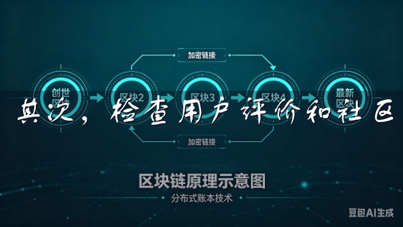 其次，检查用户评价和社区反馈。