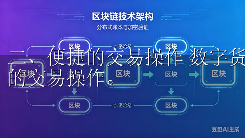 二、便捷的交易操作 数字货币交易App的一大亮点于其便捷的交易操作。