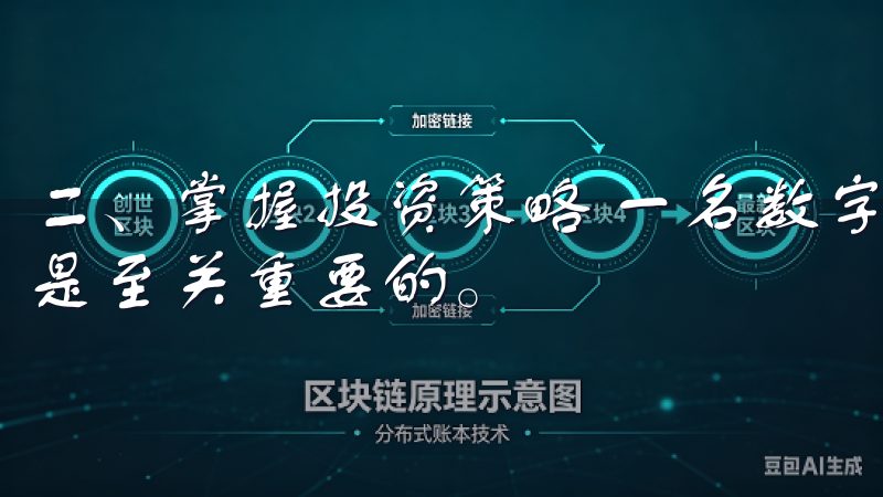 二、掌握投资策略 一名数字资产投资者，掌握合适的投资策略是至关重要的。