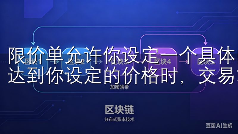 限价单允许你设定一个具体的买入或卖出价格，只有当市场价格达到你设定的价格时，交易才会成交。