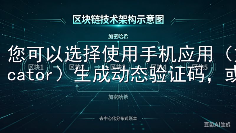 您可以选择使用手机应用(如Google Authenticator)生成动态验证码,或使用短信验证码。