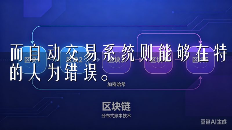 而自动交易系统则能够在特定条件下自动执行交易,从而减少我的人为错误。