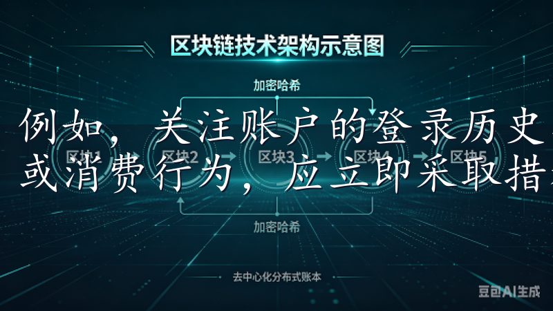 例如，关注账户的登录历史、交易记录等，一旦发现有可疑登录或消费行为，应立即采取措施，比如修改密码或联系客户服务。