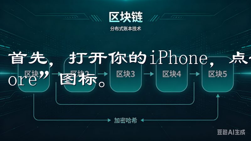 首先，打开你的iPhone，点击屏幕底部的“App Store”图标。