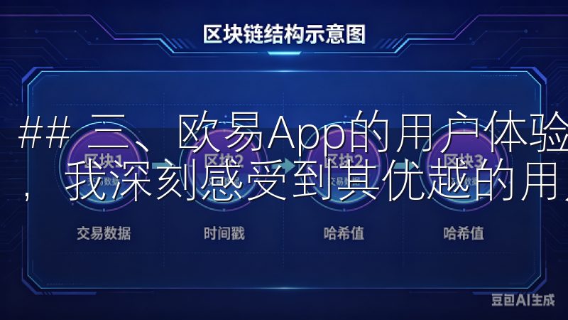 ## 三、欧易App的用户体验 在使用欧易App的过程中，我深刻感受到其优越的用户体验。