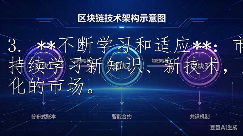 3. **不断学习和适应**：市场环境在不断变化，我必须持续学习新知识、新技术，及时调整自己的交易策略，以适应变化的市场。
