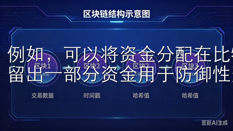 例如，可以将资金分配在比特币、以太坊及一些潜力币种中，并留出一部分资金用于防御性资产，以应对市场的剧烈波动。