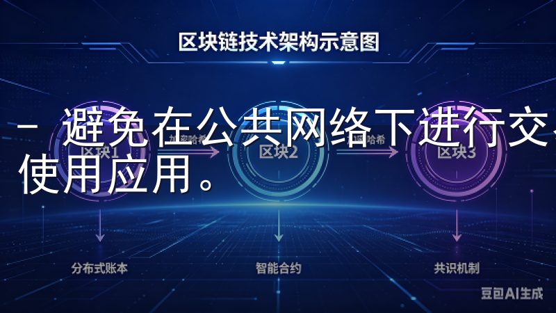 - 避免在公共网络下进行交易，尽量在安全的私人网络环境下使用应用。