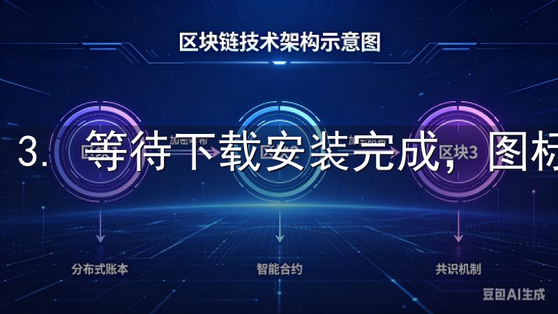 3. 等待下载安装完成，图标自动出现在手机主屏幕上。