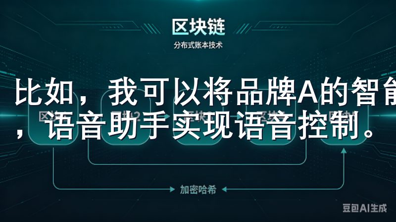 比如，我可以将品牌A的智能音响和品牌B的智能灯具连接起来，语音助手实现语音控制。