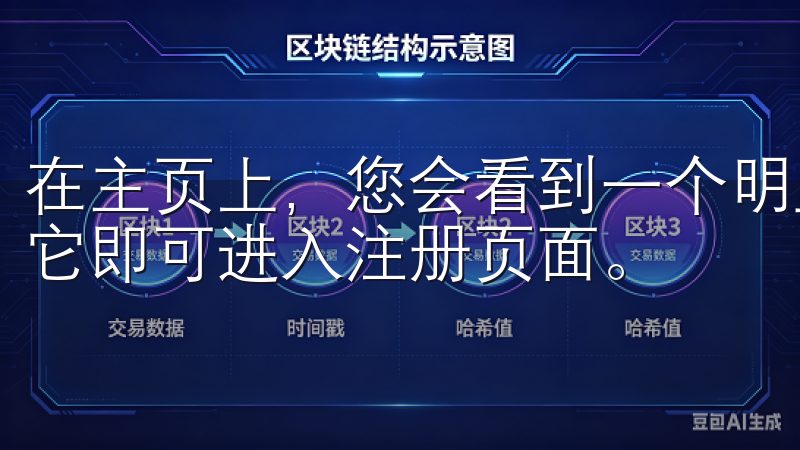 在主页上，您会看到一个明显的“注册”或“下载”按钮，点击它即可进入注册页面。