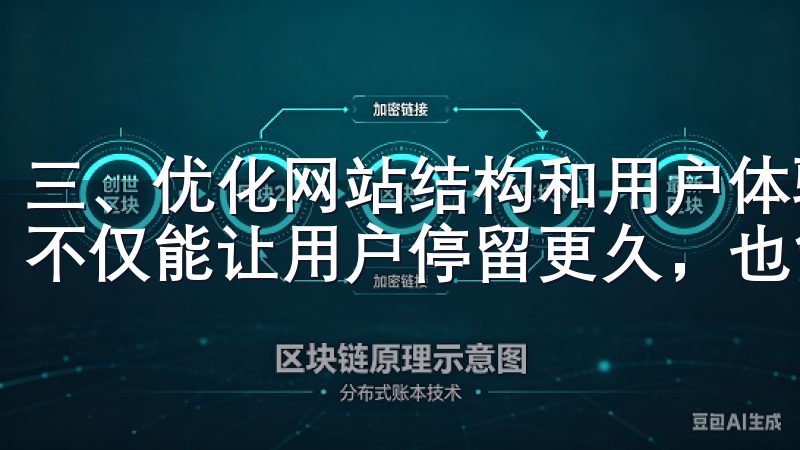 三、优化网站结构和用户体验 一个良好的网站结构和用户体验不仅能让用户停留更久，也能提高搜索引擎对网站的评价。