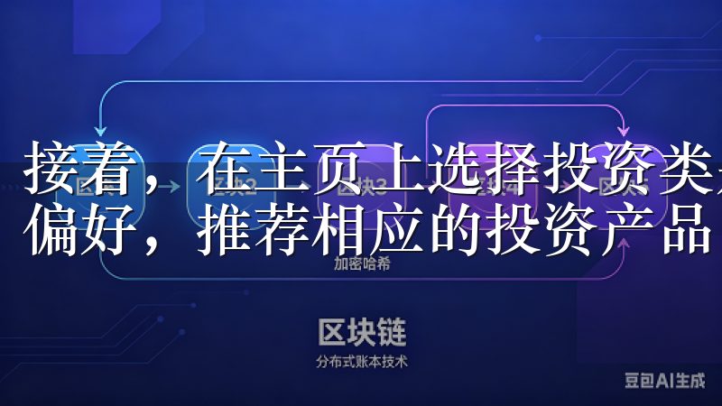 接着，在主页上选择投资类别，平台会根据你提供的资料和风险偏好，推荐相应的投资产品。