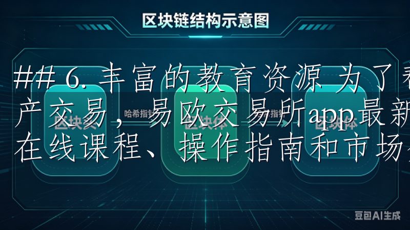 ## 6. 丰富的教育资源 为了帮助用户更好地参与数字资产交易，易欧交易所app最新版提供了丰富的教育资源，包括在线课程、操作指南和市场分析等。