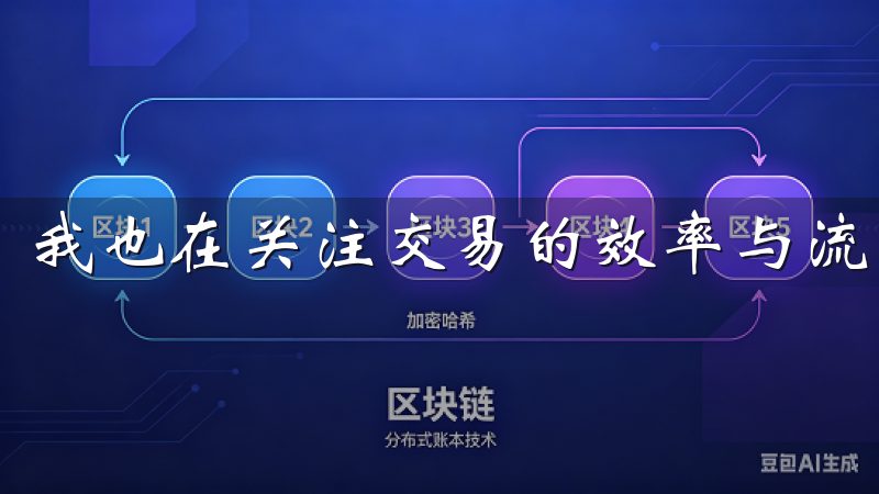 我也在关注交易的效率与流动性这些问题。