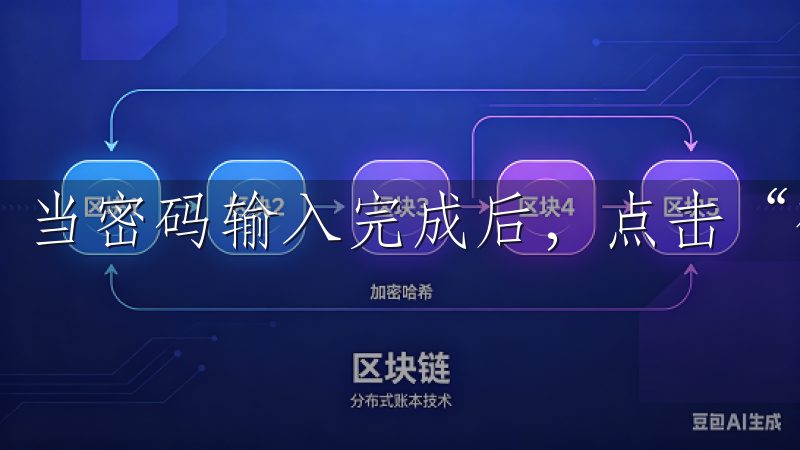 当密码输入完成后，点击“确认”按钮。