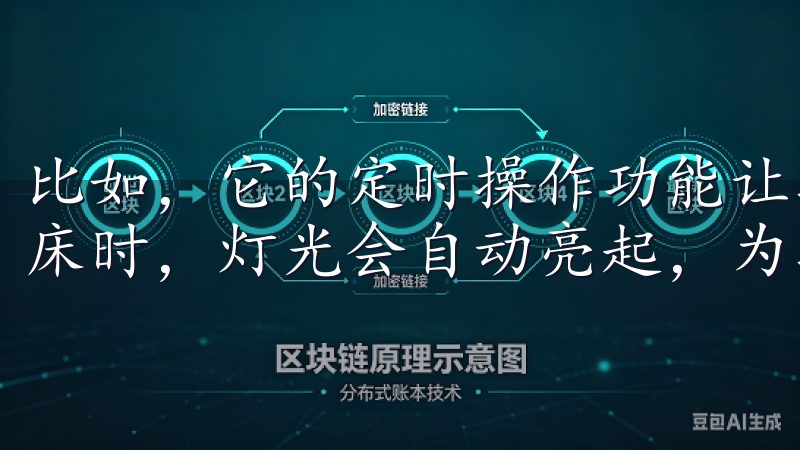 比如，它的定时操作功能让我可以设定灯光的开关时间，早上起床时，灯光会自动亮起，为我提供温暖的起床氛围。