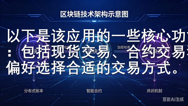 以下是该应用的一些核心功能： 1. **多种交易方式**：包括现货交易、合约交易和杠杆交易，用户可以根据自身风险偏好选择合适的交易方式。