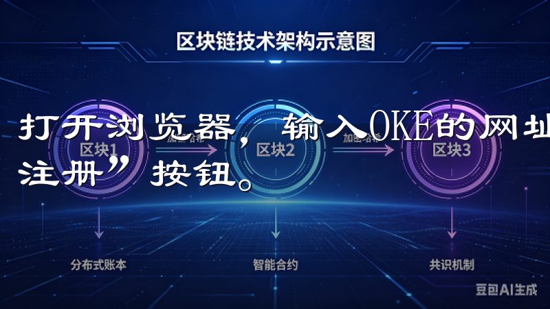 打开浏览器，输入OKE的网址，进入首页后，点击右上角的“注册”按钮。