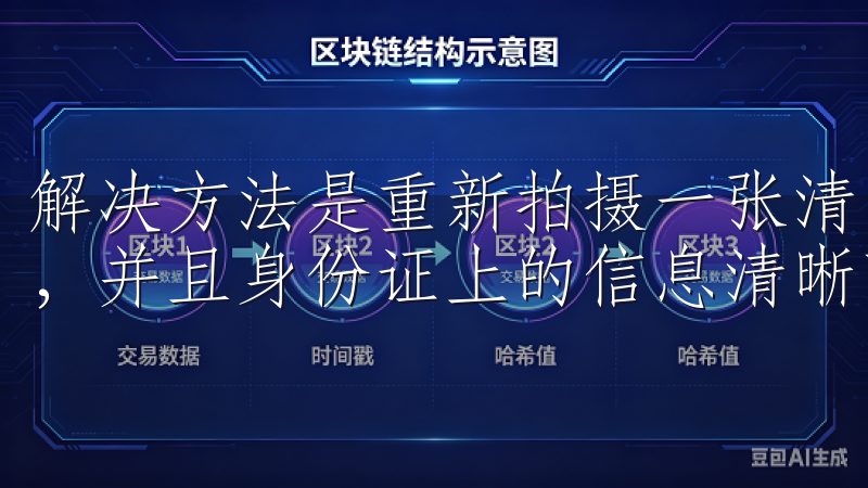 解决方法是重新拍摄一张清晰的照片，确保背景干净，没有反光，并且身份证上的信息清晰可见。