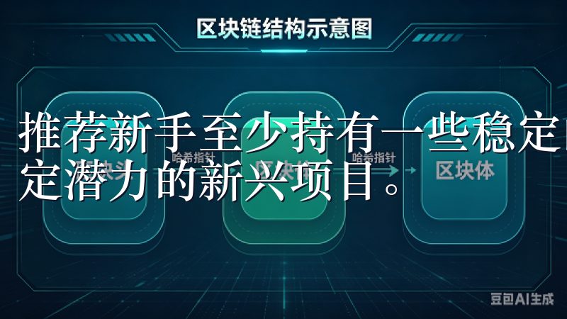 推荐新手至少持有一些稳定的主流币，同时也可以参与一些有一定潜力的新兴项目。