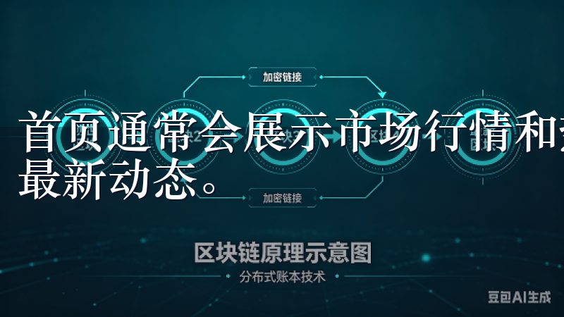 首页通常会展示市场行情和热门交易对，我会先在这里浏览一下最新动态。