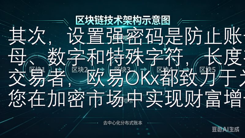 其次，设置强密码是防止账号被盗的重要手段，密码应该包含字母、数字和特殊字符，长度在8个字符以上无论是新手还是专业交易者，欧易OKx都致力于为您提供稳定可靠的交易体验，助您在加密市场中实现财富增长。