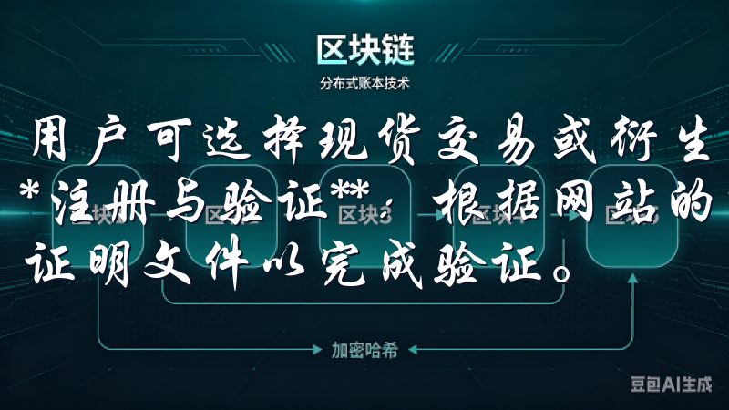 用户可选择现货交易或衍生品交易，具体步骤如下： 1. **注册与验证**：根据网站的指引完成注册，上传必要的身份证明文件以完成验证。