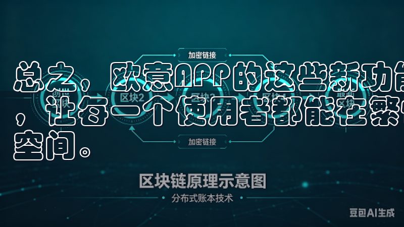 总之，欧意APP的这些新功能旨在提升用户的便捷性与参与感，让每一个使用者都能在繁忙的生活中，找到属于自己的时间和空间。