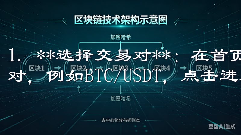 1. **选择交易对**：在首页，找到你想交易的数字货币对，例如BTC/USDT，点击进入相应页面。