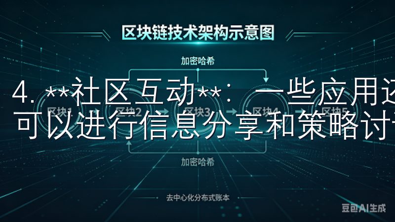 4. **社区互动**：一些应用还提供社区交流平台，用户可以进行信息分享和策略讨论。