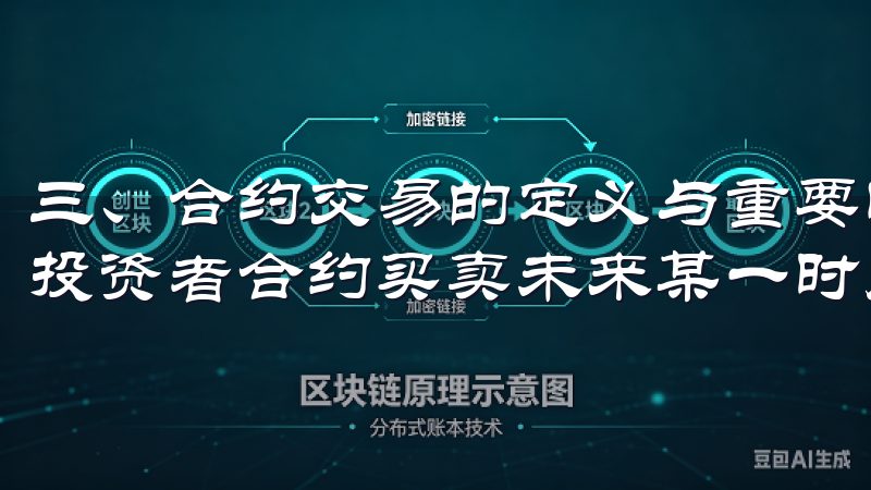 三、合约交易的定义与重要性 合约交易，又称期货交易，是指投资者合约买卖未来某一时间点的资产价格。