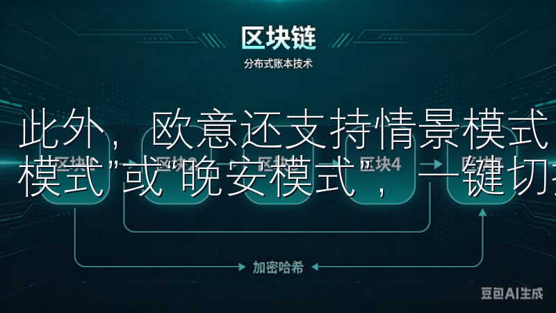 此外，欧意还支持情景模式，我可以根据不同需求设置如“观影模式”或“晚安模式”，一键切换。
