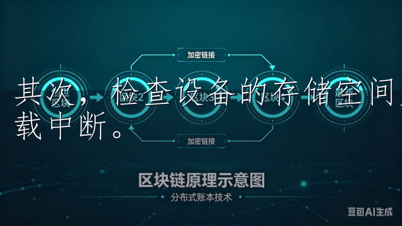 其次，检查设备的存储空间是否足够，避免因空间不足导致的下载中断。