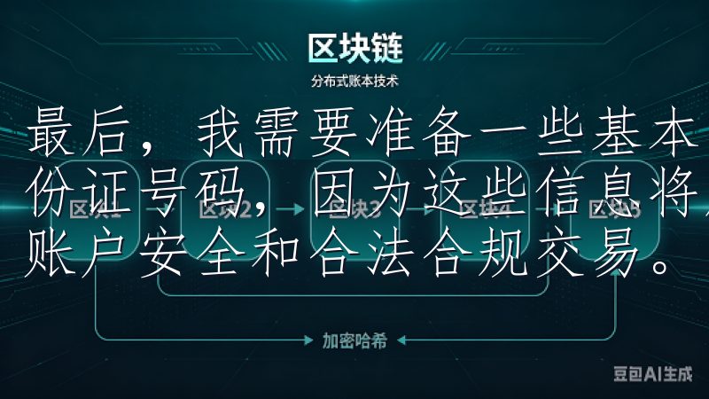 最后，我需要准备一些基本的个人信息，如姓名、出生日期和身份证号码，因为这些信息将用于实名认证，这也是为了保护我的账户安全和合法合规交易。