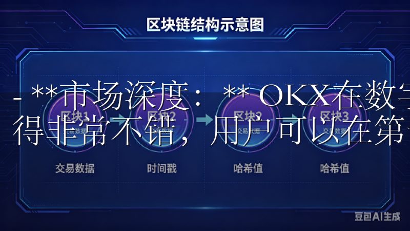- **市场深度：** OKX在数字资产的市场深度上也做得非常不错，用户可以在第一时间及时成交。