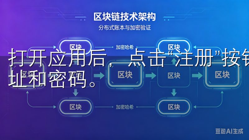打开应用后，点击“注册”按钮，按照提示输入你的电子邮件地址和密码。