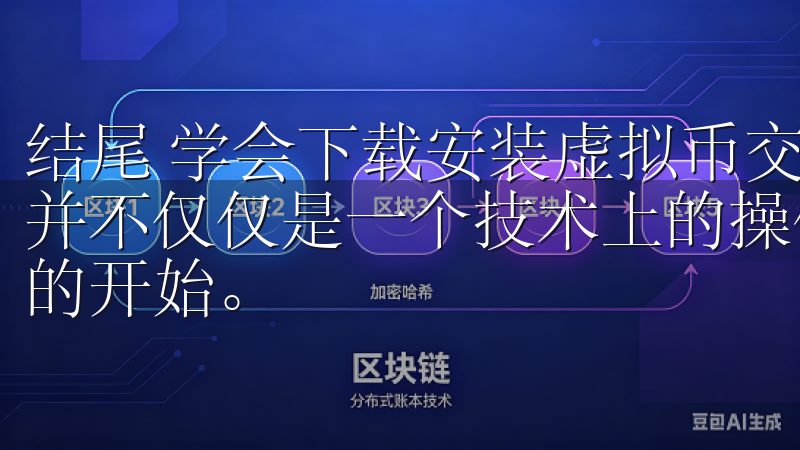 结尾 学会下载安装虚拟币交易APP，开启您的数字货币之路并不仅仅是一个技术上的操作，更是对整个市场持久关注和学习的开始。
