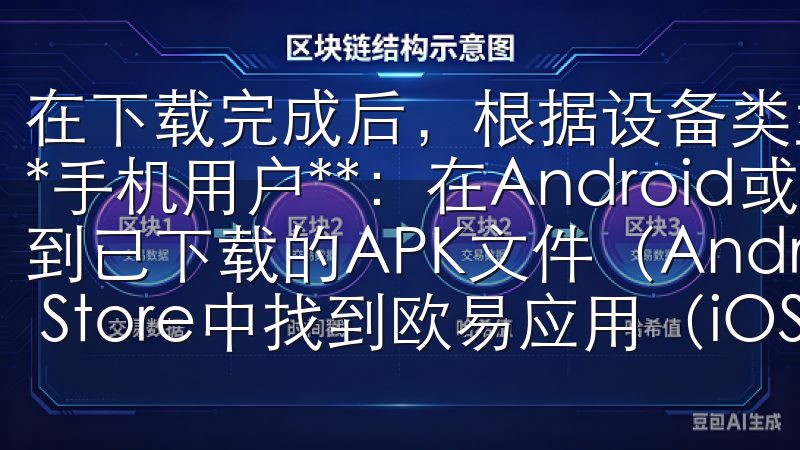 在下载完成后，根据设备类型，安装步骤会略有不同： - **手机用户**：在Android或iOS设备上，您需要找到已下载的APK文件（Android用户）或直接在App Store中找到欧易应用（iOS用户）。