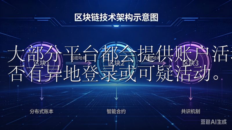 大部分平台都会提供账户活动的选项，这使您能够方便地监控是否有异地登录或可疑活动。