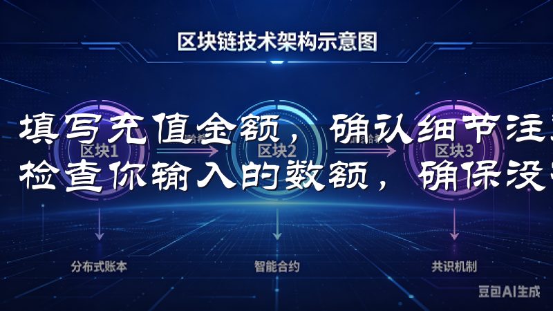 填写充值金额，确认细节注意事项 在输入充值金额时，请仔细检查你输入的数额，确保没有错误。