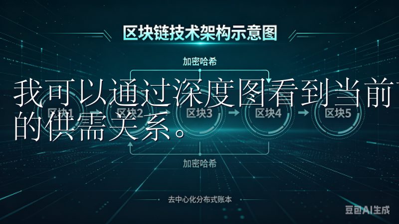我可以通过深度图看到当前市场的买卖订单情况，从而判断市场的供需关系。
