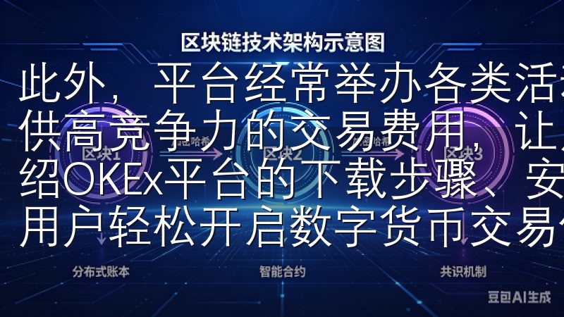 此外，平台经常举办各类活动，丰富用户的交易体验，同时还提供高竞争力的交易费用，让用户获得更高的费用收益本文详细介绍OKEx平台的下载步骤、安装指南以及账户注册流程，帮助用户轻松开启数字货币交易体验。