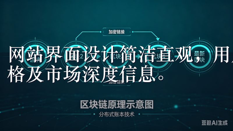 网站界面设计简洁直观，用户可以快速浏览各类交易对的实时价格及市场深度信息。