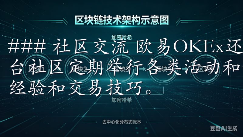 ### 社区交流 欧易OKEx还鼓励用户之间互相交流，平台社区定期举行各类活动和讨论，让用户们可以分享他们的投资经验和交易技巧。