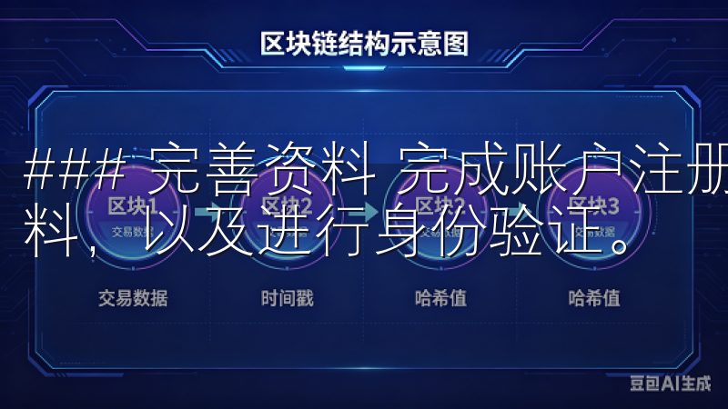 ### 完善资料 完成账户注册后，建议用户尽快完善个人资料，以及进行身份验证。