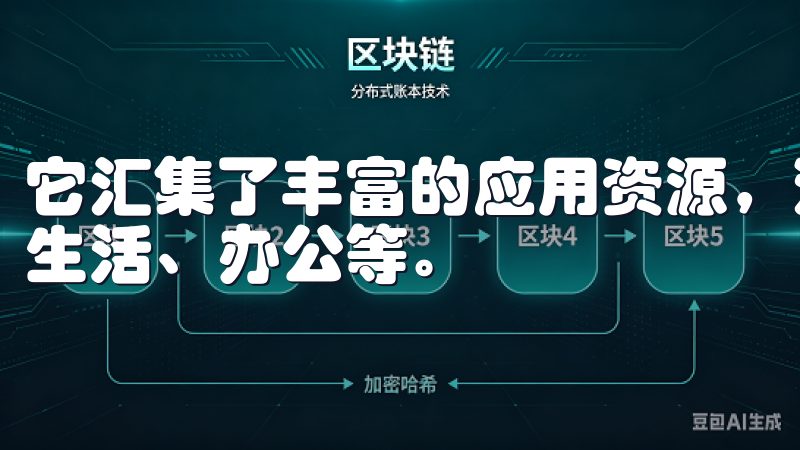 它汇集了丰富的应用资源，涵盖了各种类型，包括社交、娱乐、生活、办公等。